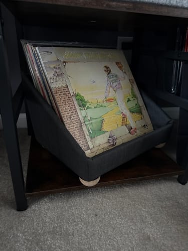 Customer photo review of Record Roots Tabletop Storage System