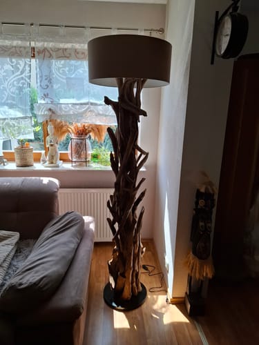 Customer photo review of Stehlampe Teakholz BLUMA  | Höhe 180 cm | inkl. Lampenschirm