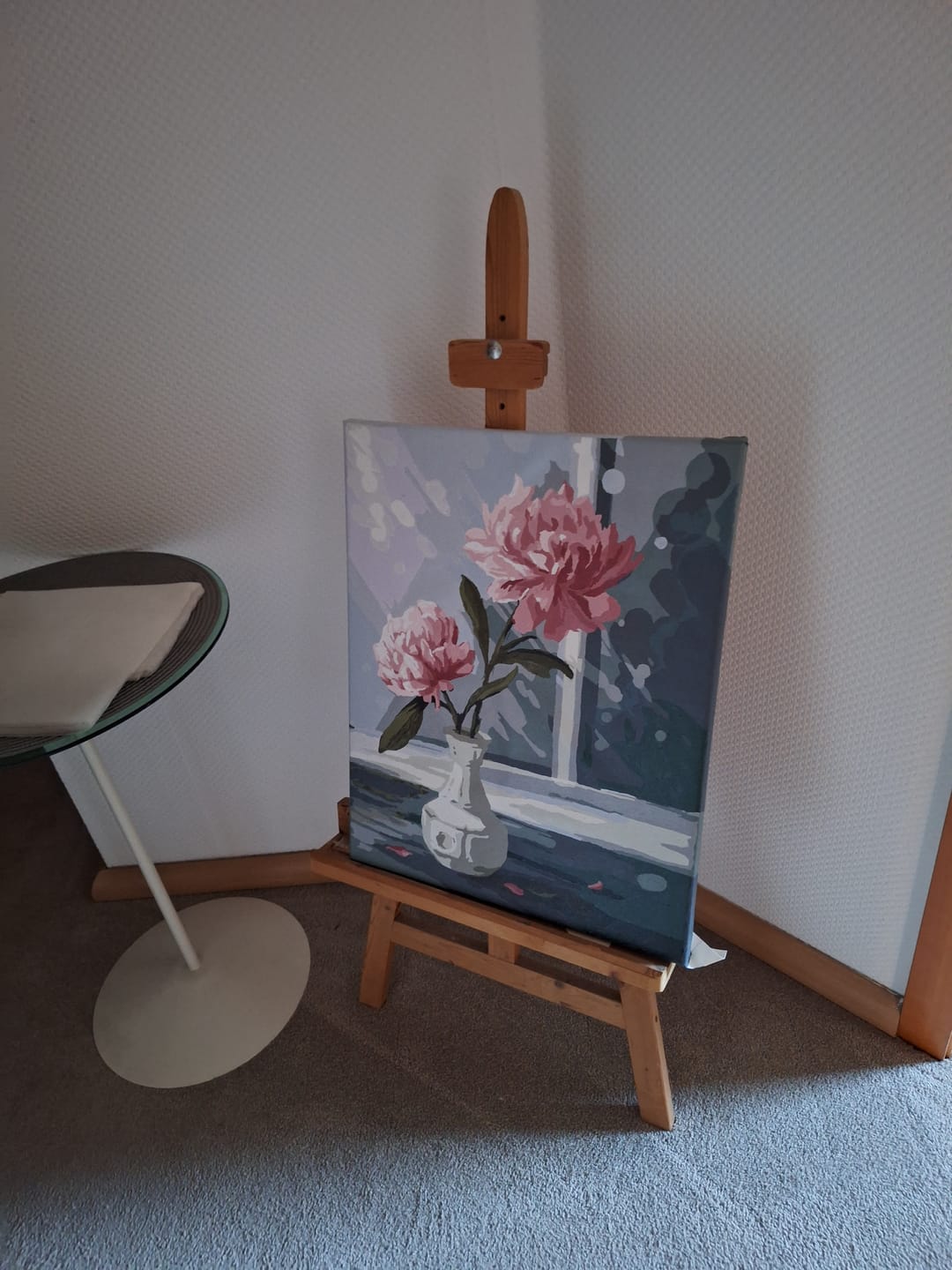 Customer photo review of Malen nach Zahlen - Blume im Wasserglas