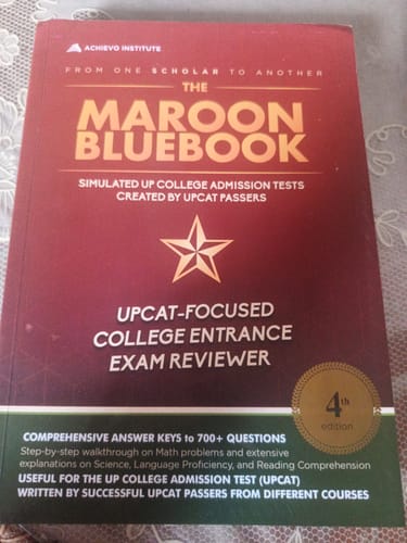 Customer photo review of The Maroon Bluebook - ULTIMATE Updated UPCAT 2026 Reviewer