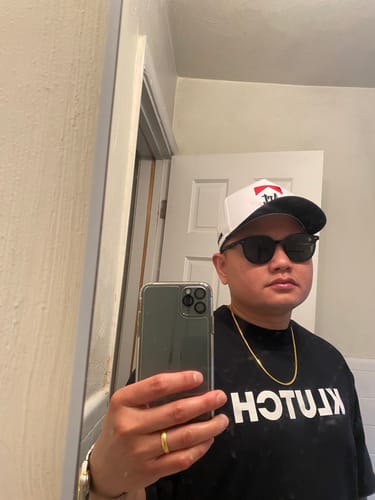 Customer photo review of Art Snapback (White/Black)