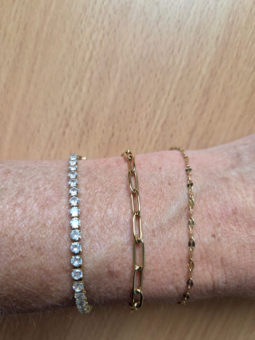 Customer photo review of Single Dainty Bracelet