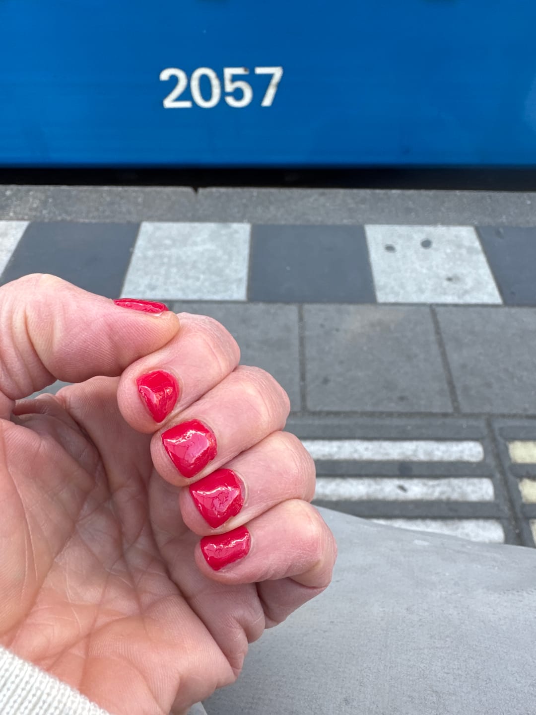 Customer photo review of Christmas Red Dipping Powder