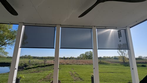 Customer photo review of SmartWings Motorized Outdoor Shades 1%/3%/5% Openness