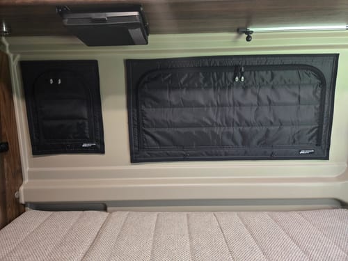 Customer photo review of Promaster Travato - Bed Window Zipper Shade Series