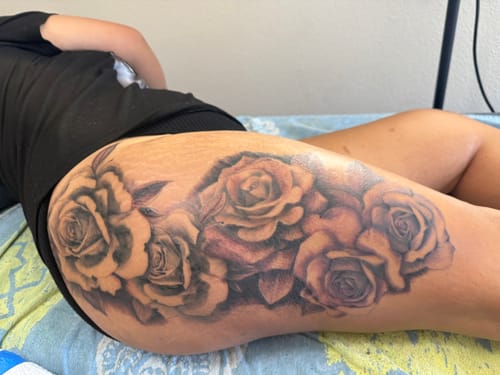 Customer photo review of Painless Tattoo Numbing Cream