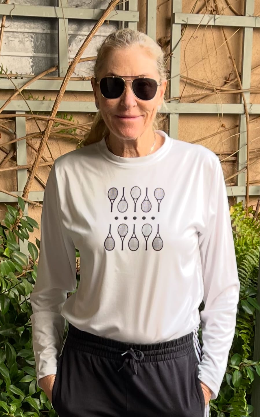 Customer photo review of Black Racquets Long Sleeve Tee