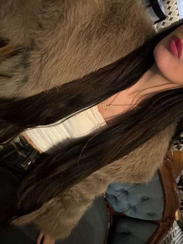 Customer photo review of ABRIGO PELUDO CAFÉ