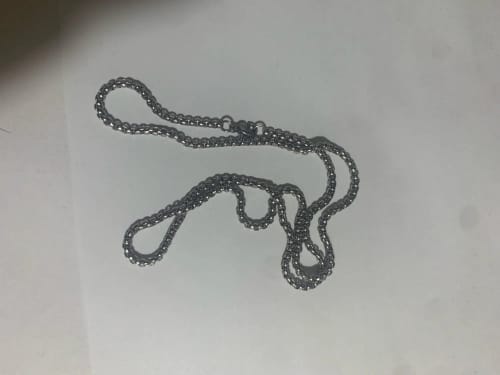 Customer photo review of Minimal Silver Box Chain - Necklace