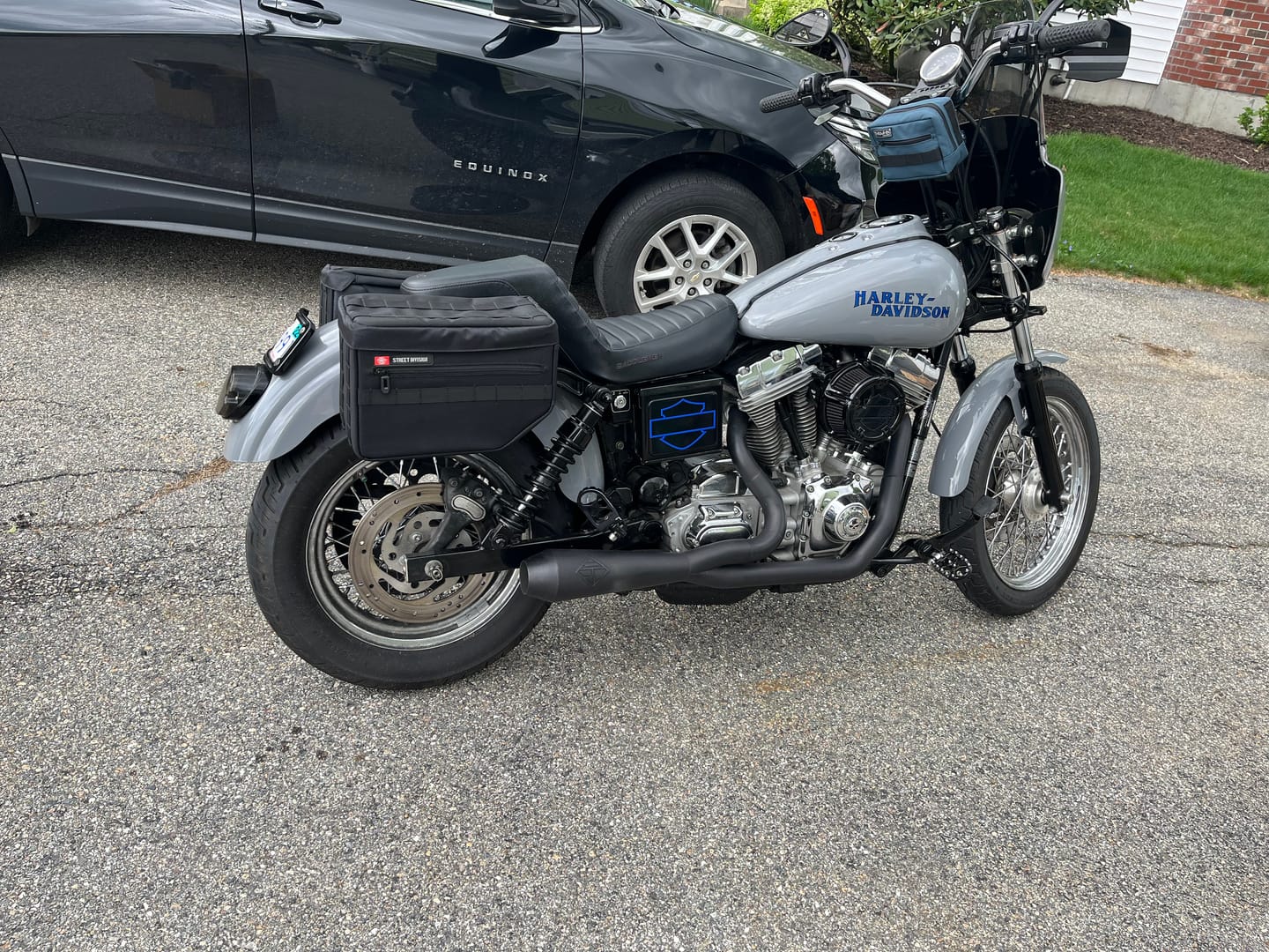 Customer photo review of Viking Patriot Saddlebags Hard Mount Kit for Harley Davidson