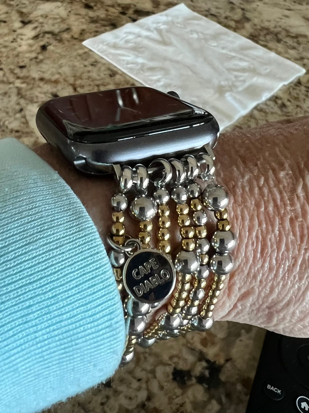 Customer photo review of Eternal Glow Stretch Apple Watch Strap