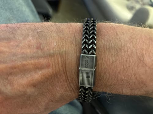 Customer photo review of Deal 33% Off- Knight's Creed BELIEVE Credo Bracelet: Helps Pair Veterans with Service or Shelter Dogs