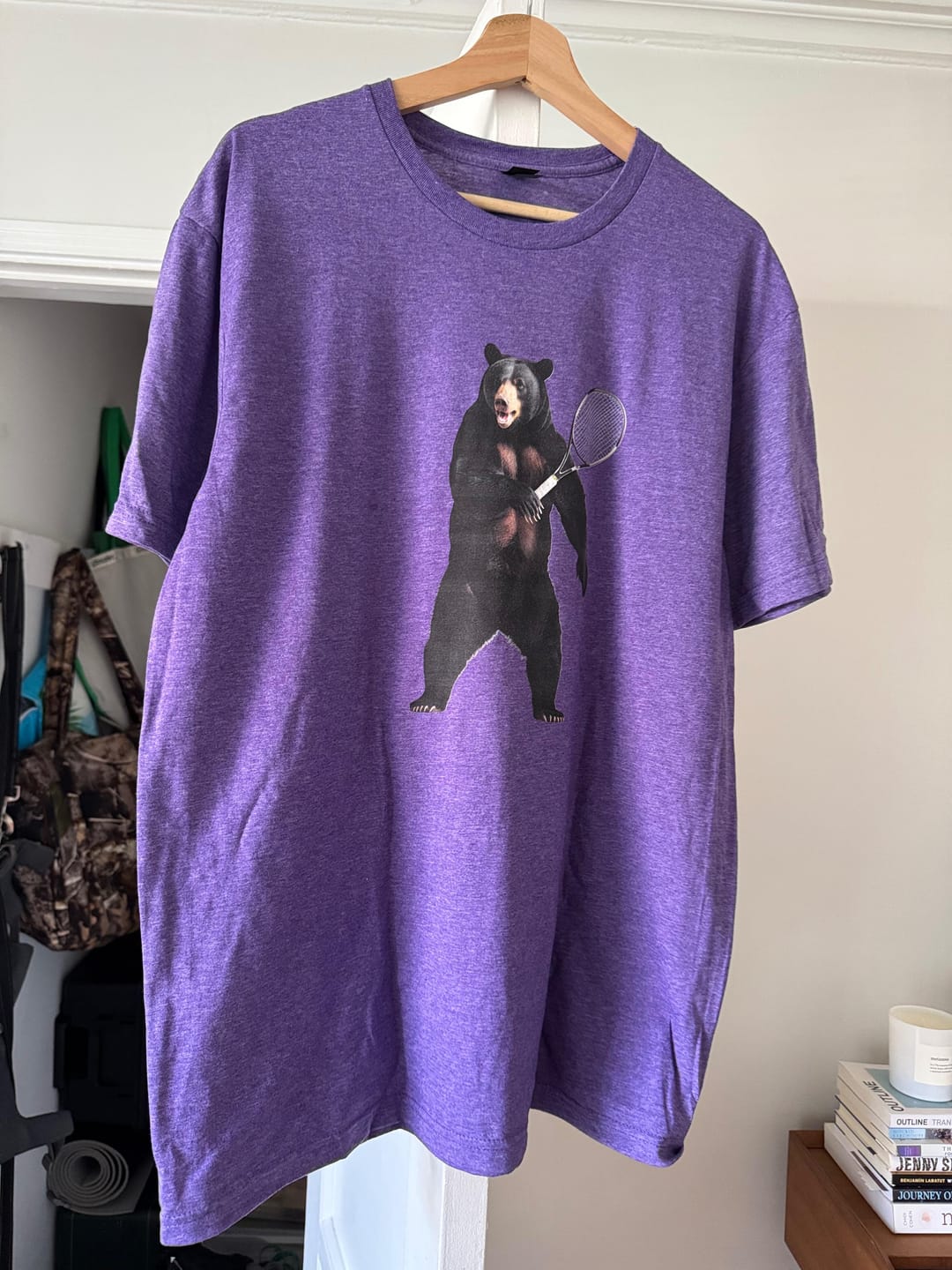 Customer photo review of Black Bear Tennis Player T-Shirt