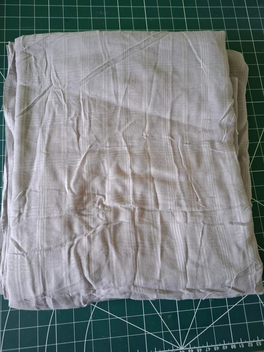 Customer photo review of Grey Checkered Muslin Fabric