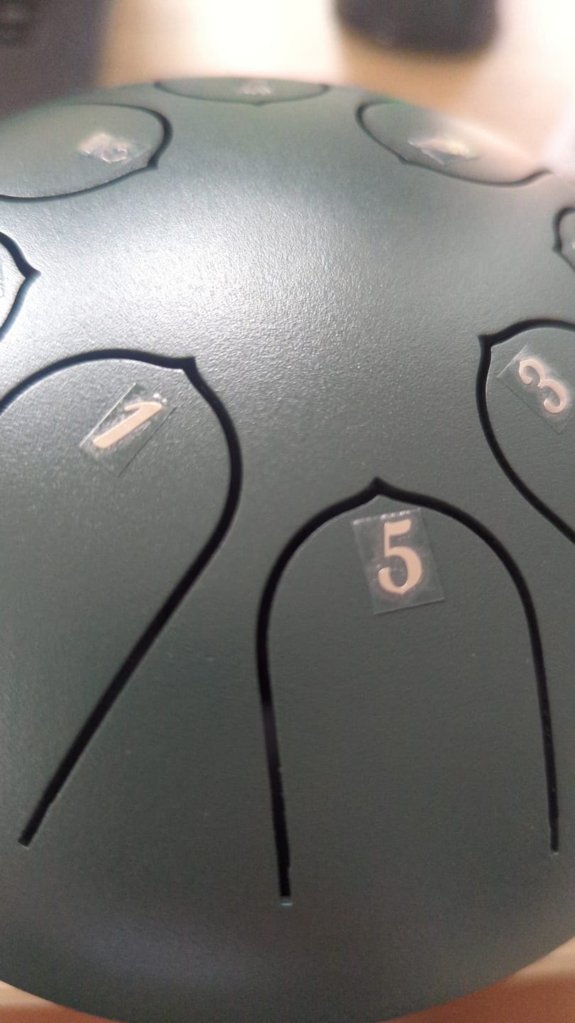 Customer photo review of Hluru Steel Tongue Drum Mini 6" 8-Note C Major