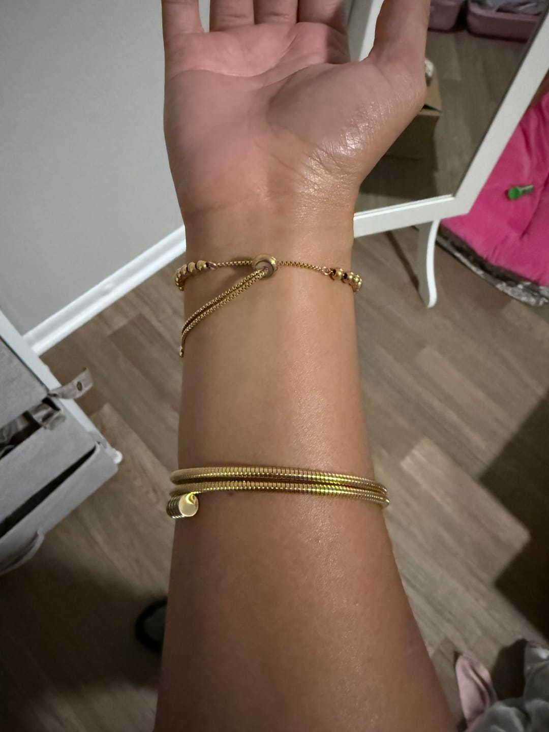Customer photo review of Twisted Gold Bracelet