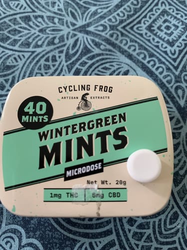 Customer photo review of Wintergreen Mints, 1mg THC + 5mg CBD, 40ct