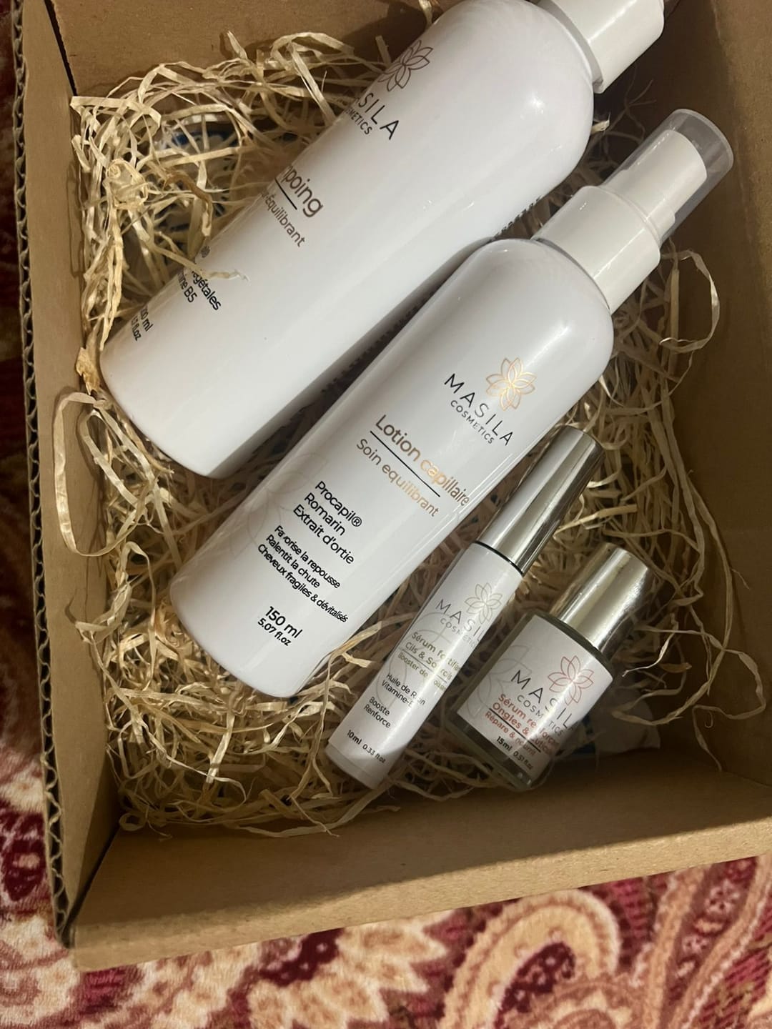 Customer photo review of Coffret Boosters Masila – Cils & Sourcils + Ongles & Cuticules