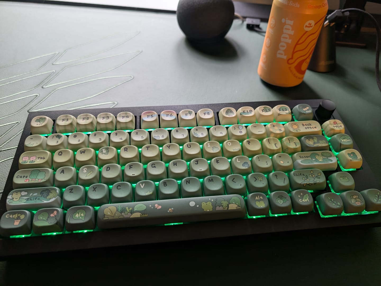 Customer photo review of KiiBOOM X Cosydiaries Rainy Froggy Day Keycap Set