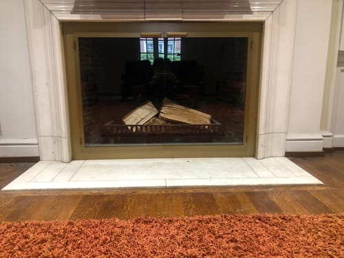 Customer photo review of Carolina - Masonry & Prefab Steel Fireplace Glass Doors