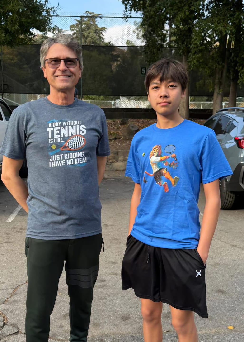 Customer photo review of Tennis Lion T-Shirt