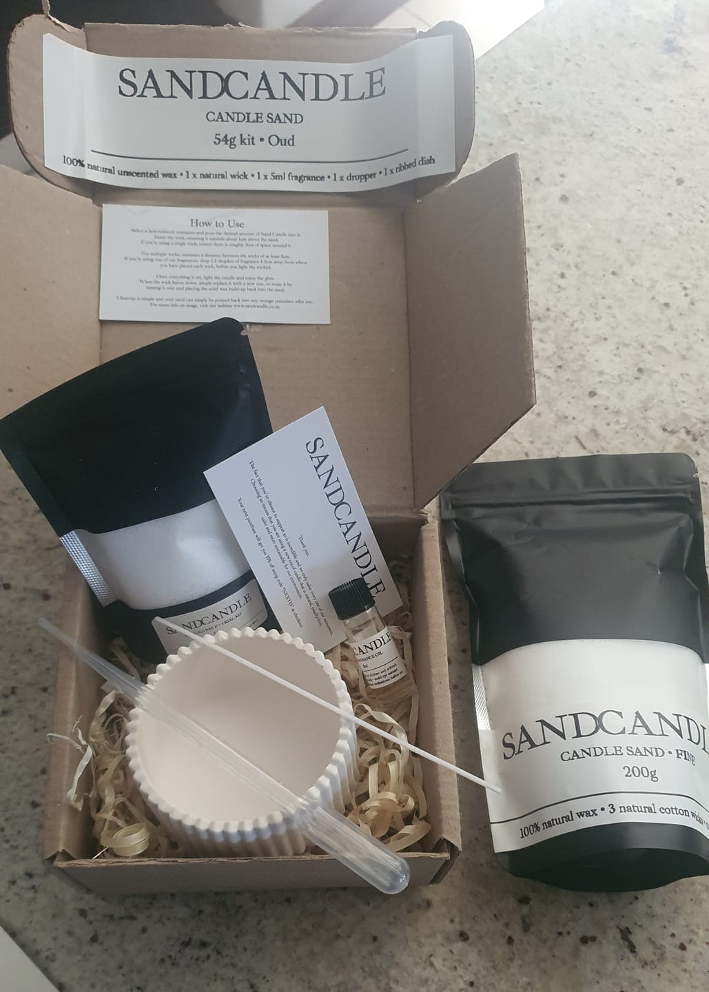 Customer photo review of Sand Candle • Fine