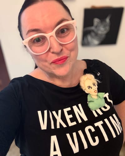 Customer photo review of Still Not Asking For It T-shirt - Vixen by Micheline Pitt