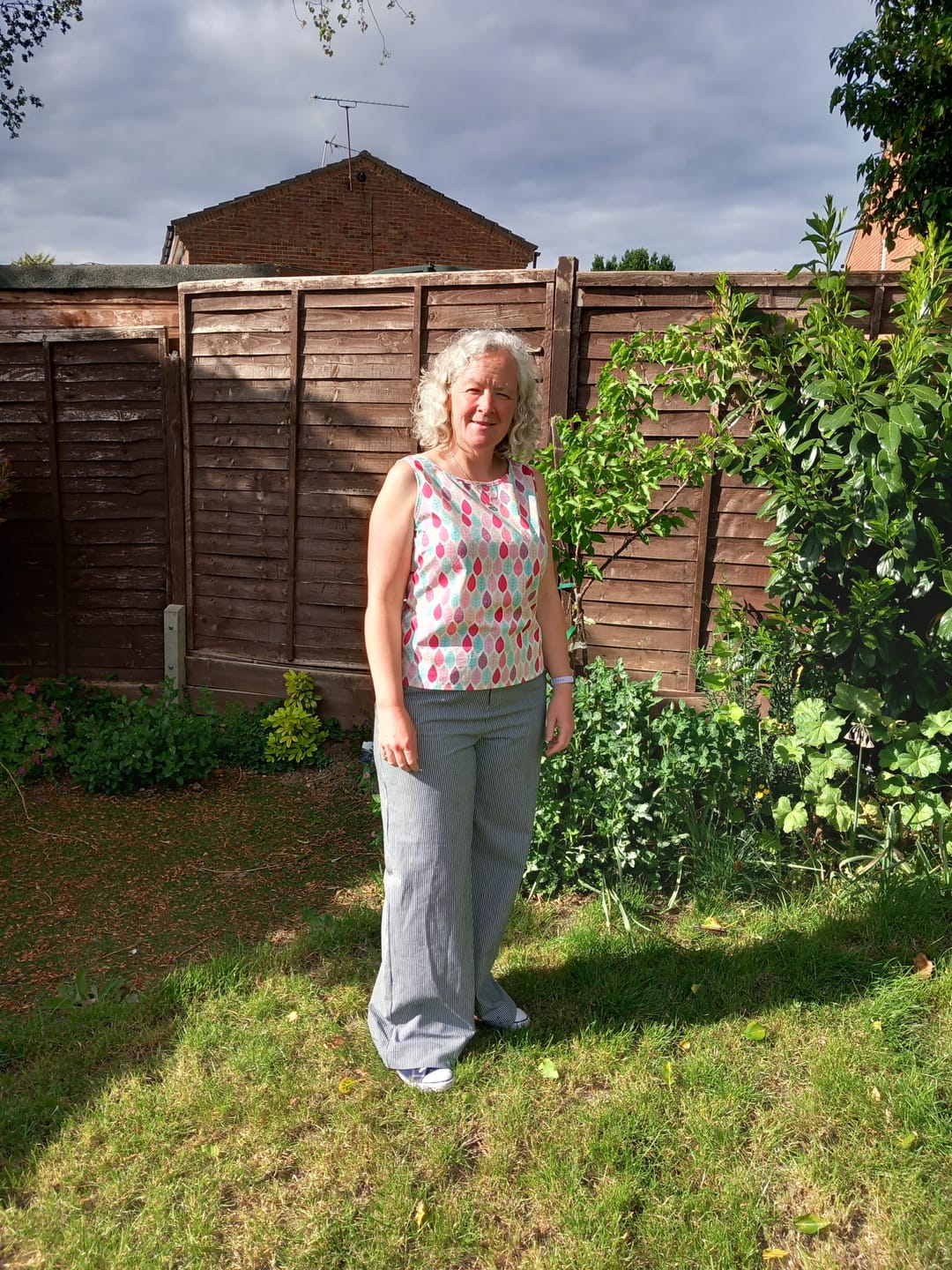 Customer photo review of Striped Yarn Dyed Washed Denim Fabric