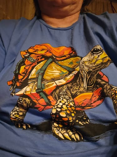 Customer photo review of Turtle Backpacker T-Shirt
