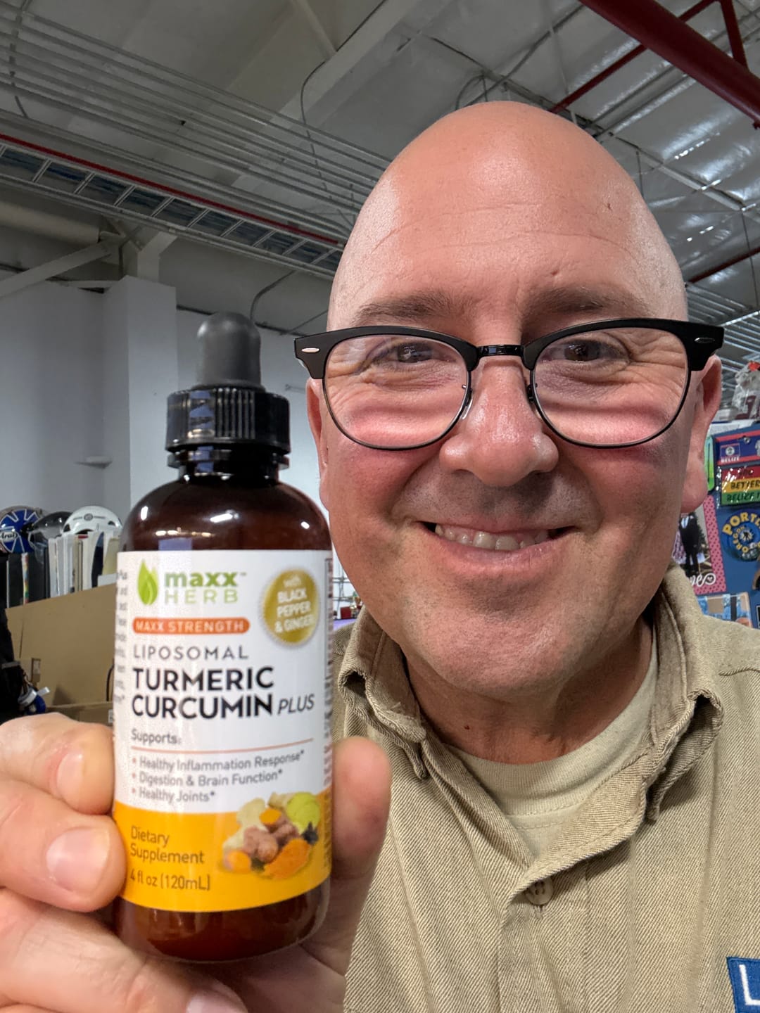 Customer photo review of Turmeric Curcumin Extract - Liposomal, Black Pepper & Ginger