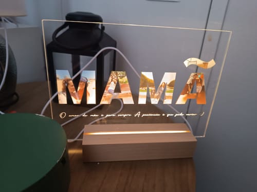 Customer photo review of Lâmpada "Mamã" c/ 4 Fotografias - Dia da Mãe
