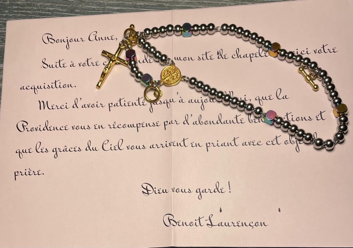 Customer photo review of Chapelet Bracelet Le RosArmy® (N°3)