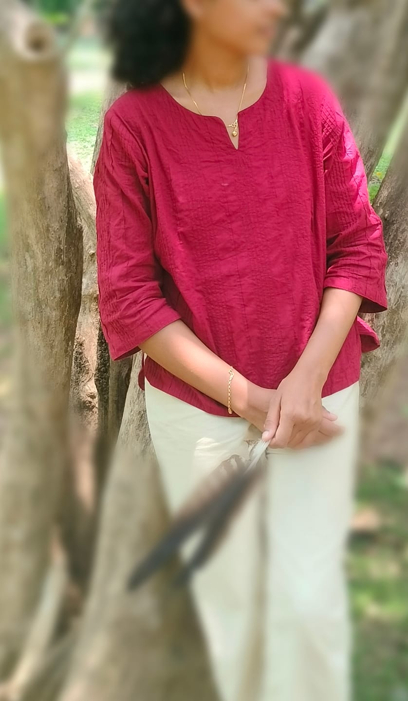 Customer photo review of Raspberry Everyday Cotton Top