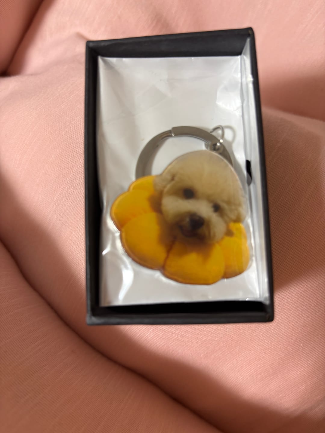 Customer photo review of 世界にひとつだけ♪好きな写真で作るオリジナルキーホルダー（文字入れ無料）