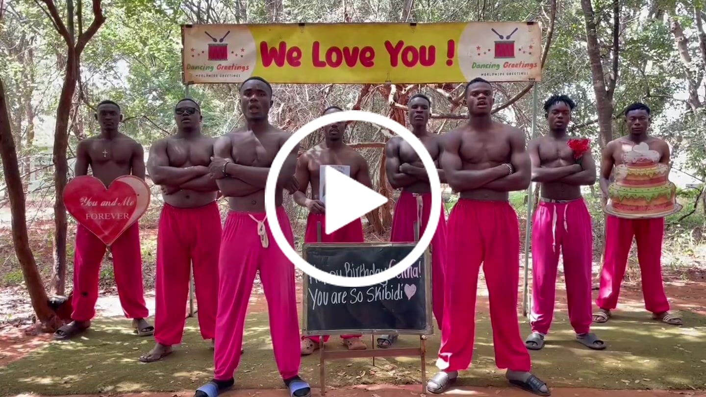 Customer video review of Greeting Video from Africa - Pink Pants