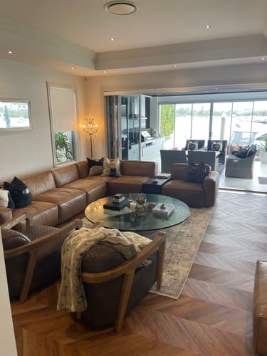 Customer photo review of Inter Hexagon Scroll White Lounge Cushion 55 x 55cm