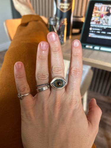 Customer photo review of Custom Classic Eye Ring