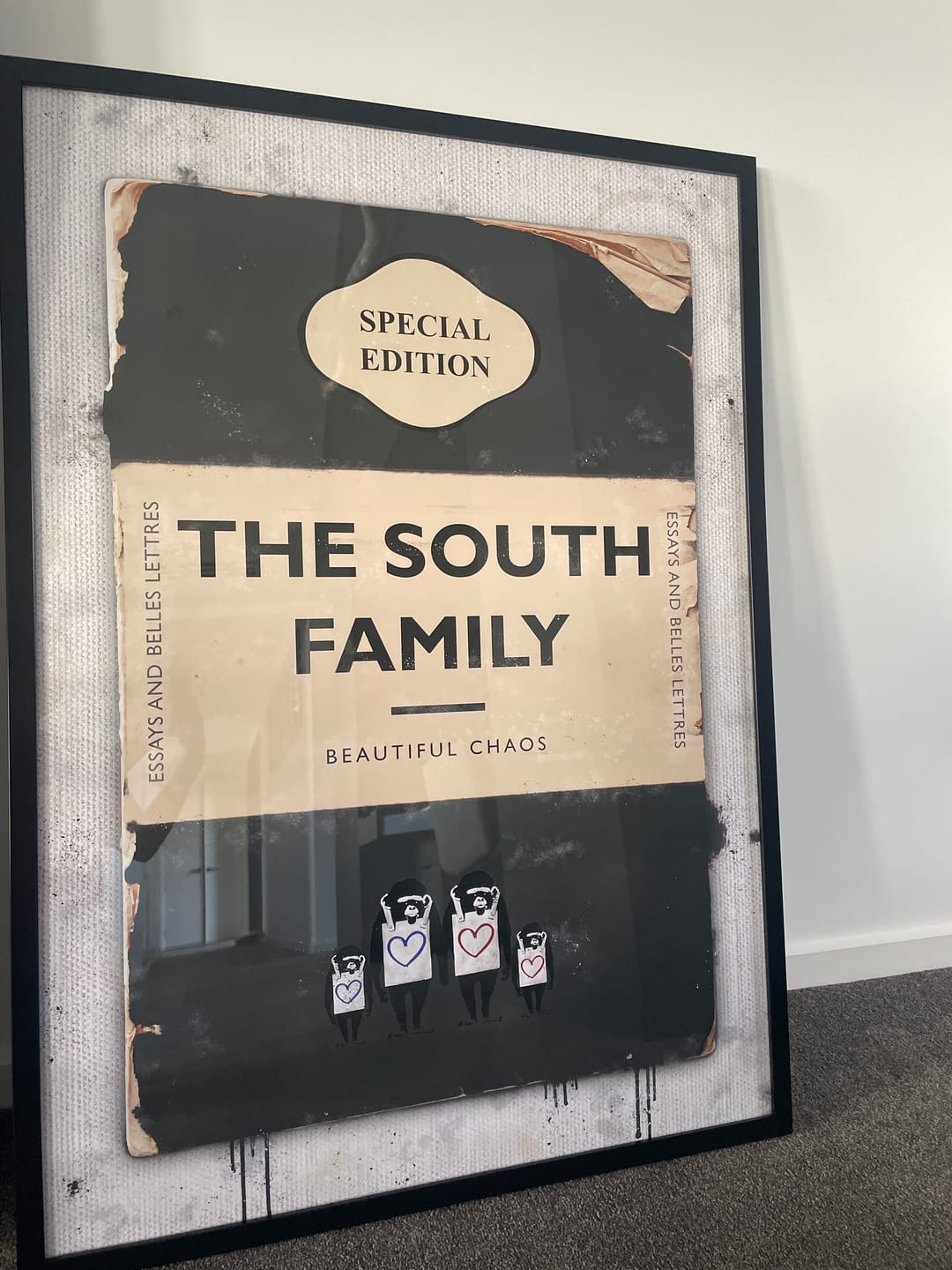 Customer photo review of Personalised Book Cover Art Print (Family Edition) New Colours!