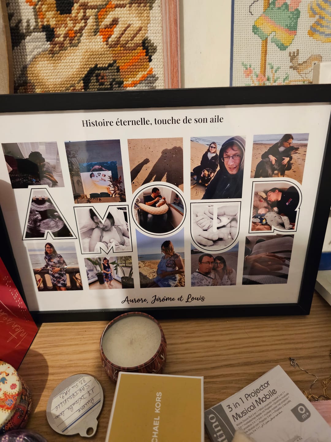Customer photo review of Amour Lettres & Photos - Affiche personnalisée