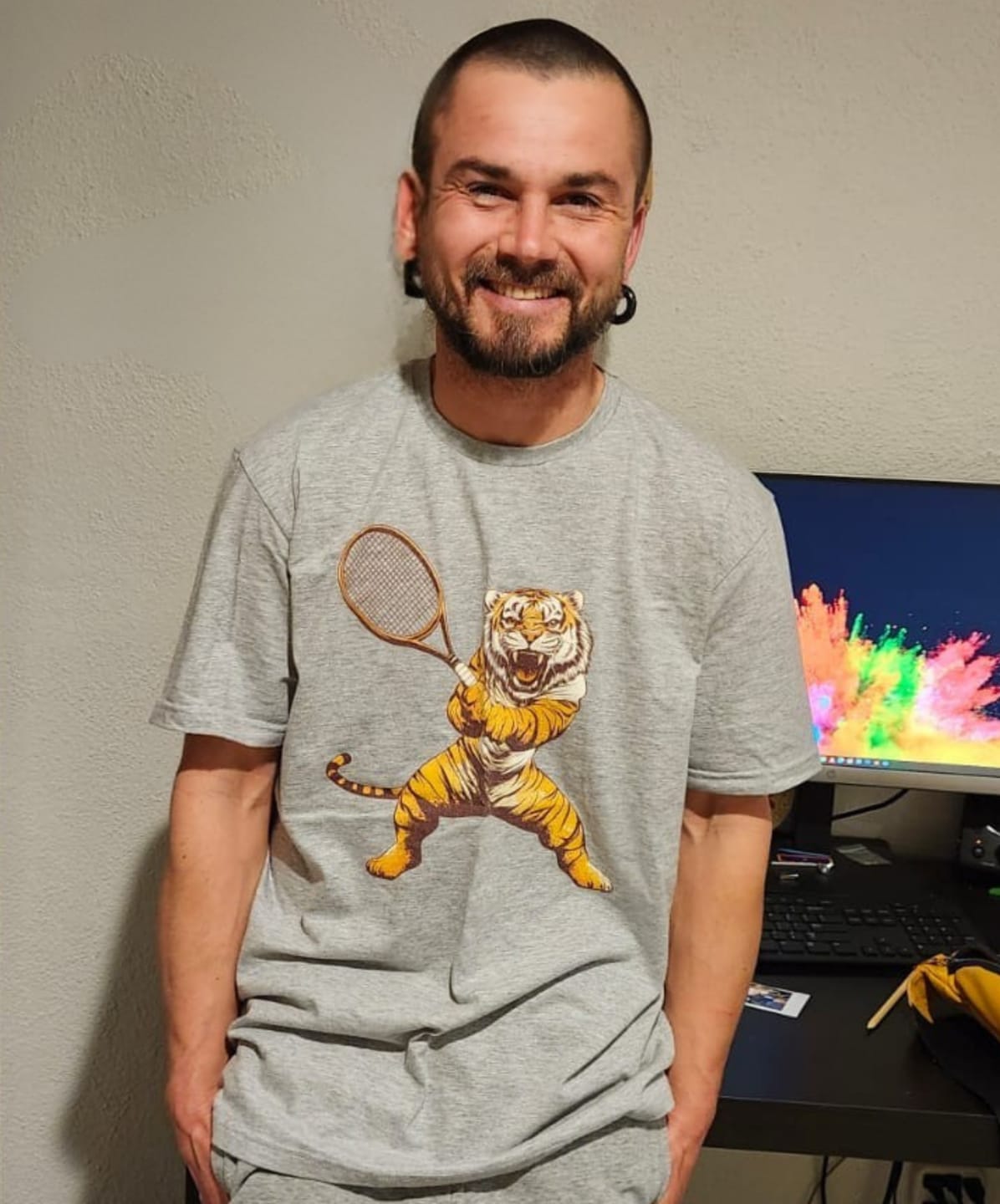 Customer photo review of Tiger On The Court T-Shirt