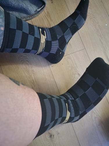 Customer photo review of Lucky Dip | Compression Shred Socks