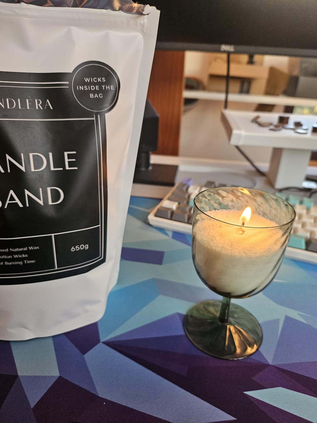 Customer photo review of Candle Sand +30 wicks by Candlera®