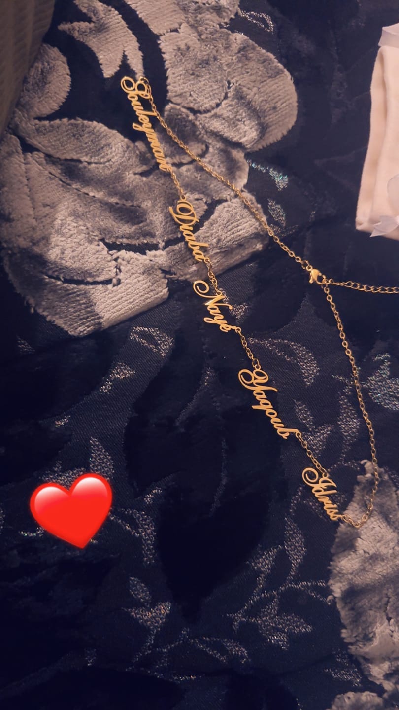 Customer photo review of Collier Personnalisé Plusieurs Prénoms