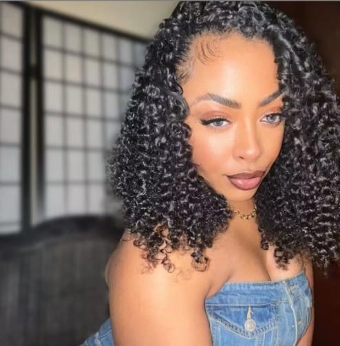 Customer photo review of MORE FACE 360 Glueless Wig Water Wave Invisi Drawstring Wear And Go Wig Quick Install Pre-Bleached And Pre-Cut HD Lace Human Hair Wigs Beginner Friendly