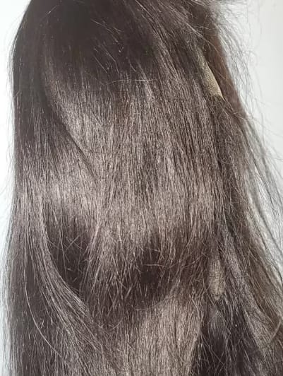 Customer photo review of MORE FACE 13x6 Lace Frontal Wig Preplucked Straight Human Hair Wigs With Baby Hair