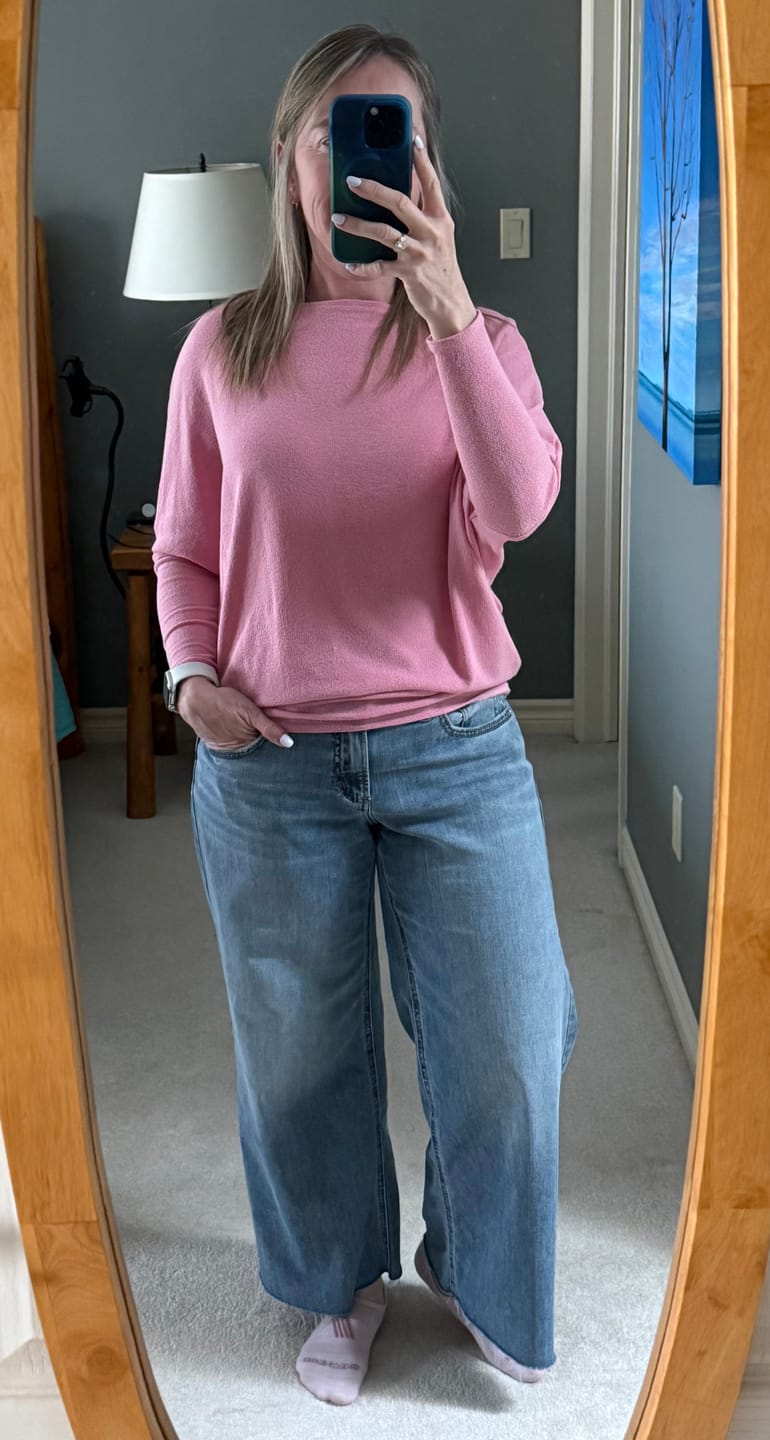 Customer photo review of Jolie All Day Slouch Top (Flamingo)