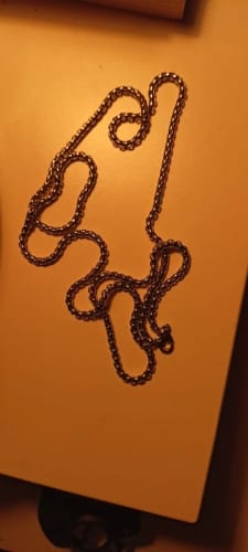 Customer photo review of Minimal Silver Box Chain - Necklace