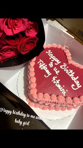 Customer photo review of Red & Hot Pink Rose Bouquet