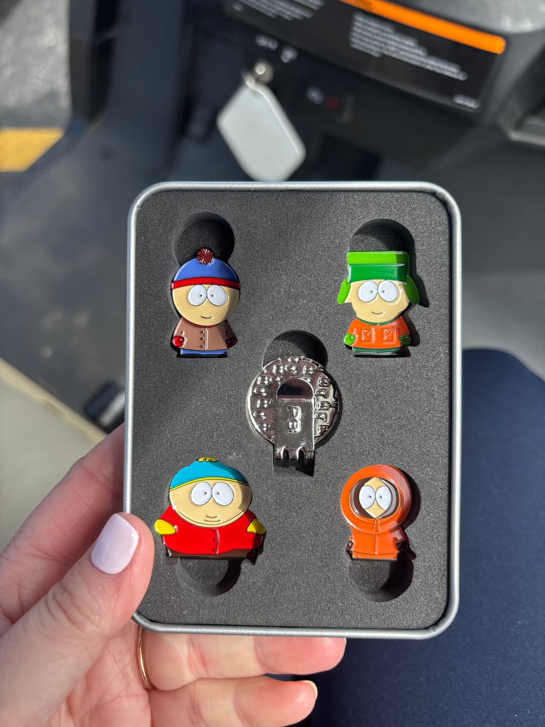 Customer photo review of Classic South Park - 4 Piece Ball Marker Set w/ hat clip (Stan, Kyle, Kenny, Cartman)