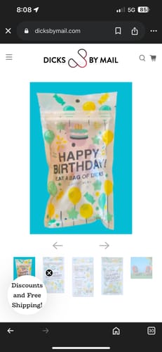 Customer photo review of Happy Birthday Bag of Dicks